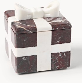 Decoratieve kerstdoos Cutemas, Rosso Levanto marmer, B 12 cm