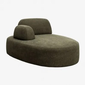 Linker Chaise Longue Module Met Armleuning Voor Modulaire Bank Giorgia Stof Leger Groen - Sklum