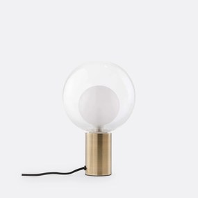 Messing lamp van metaal en glas, Arvin