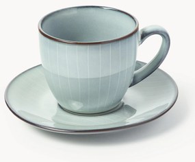 Handgemaakte koffiekopje met schoteltje Nordic Sea