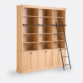 Boekenkast in grenen met ladder, Dario