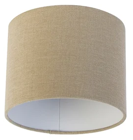 Stoffen lampenkap lichtbruin rond 18/18/14