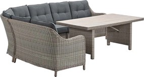Garden Impressions Nova lounge dining set 5-delig - mystic grey