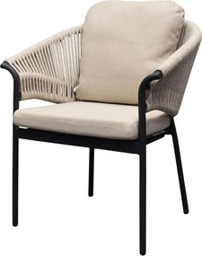 Suns Santorini dining tuinstoel  matt royal grey - camel sand