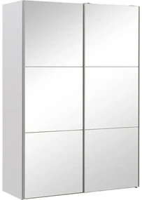 Goossens Kledingkast Easy Storage Sdk, 153 cm breed, 220 cm hoog, 2x 3 paneel spiegel schuifdeuren