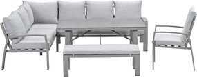 Garden Impressions Cameron lounge dining set 5-delig links - taupe