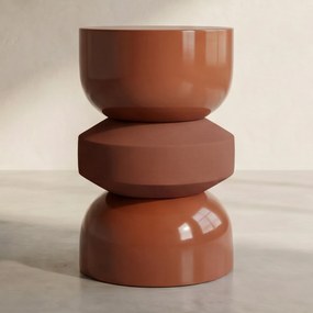 Dutchbone Apollo Terra Two-tone Bijzettafel Van Metaal - 29 X 29cm.