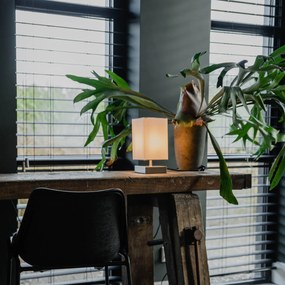 Moderne tafellamp wit met staal - Milo