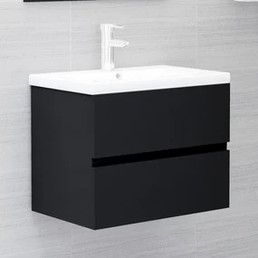 vidaXL Wastafelkast 60x38,5x45 cm spaanplaat zwart