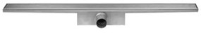 Easy Drain Compact 30 zero douchegoot enkele plaat met zijuitloop 6x100cm RVS edcomz1000-30