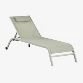 Verstelbare Ligstoel Met Kussen Therys Groen – Khaki - Sklum