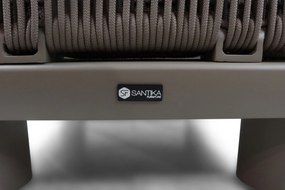 Hoek loungeset 6 personen Aluminium/Rope /Ceramic stone Taupe  Santika Furniture Santika