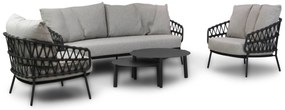 Stoel en Bank Loungeset 5 personen Aluminium/Rope Grijs 4 Seasons Outdoor Seasons