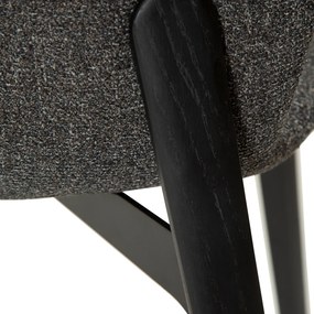 Dan-Form Paragon Design Eetkamerstoel Grijs Boucle Met Zwart Essen