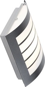 Buiten wandlamp zwart IP44 met schemersensor - Miro