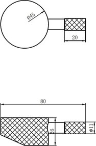 Saniclear Nero Curved hendel voor Matrix wastafelkraan (SK11754)