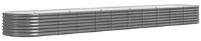 vidaXL Plantenbak 440x80x36 cm gepoedercoat staal grijs