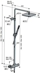 Hotbath Gal thermostatische stortdouche set chroom