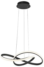 QAZQA Design hanglamp zwart 57 cm dimbaar incl. LED - Viola Due Modern Binnenverlichting Lamp
