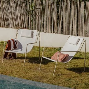 Set Van 2 Schommelstoelen Met Armleuningen Van Staal Met Kussen Lorvian Tapioca Beige - Sklum