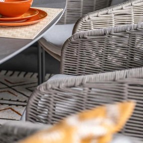 Garden Impressions Padula tuinset 7-delig - Scot tuintafel Napoli sand 230x115 cm