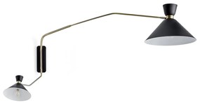 Dubbele wandlamp XL verouderde messing, Zoticus