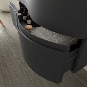 Muebles Mam badmeubel 90cm links antraciet met waskom