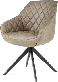 Eetkamerstoel - Collins - lederlook Soft groen