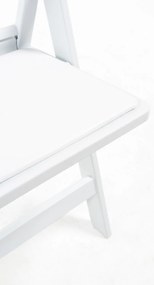 Pak 4 opvouwbare Gala stoelen met kussen met houteffect