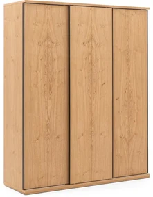Goossens Excellent Kledingkast Wood, 180 cm breed, 223 cm hoog, 3 hout schuifdeuren