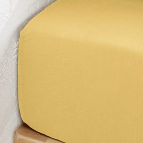 Hoeslaken in gewassen linnen, omslag 35 cm, Linot