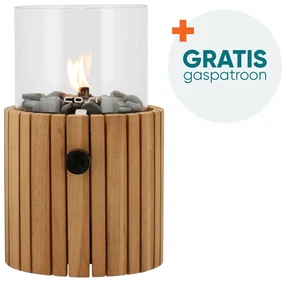 Cosiscoop Timber teak - gaslantaarn met gratis gaspatroon
