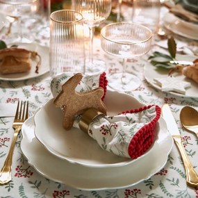 Set van 4 tafelservetten, Winter berry