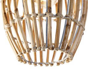 Landelijke plafondlamp bamboe en wit - Canna Capsule Landelijk E27 ovaal Binnenverlichting Lamp