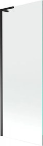 Mexen Next L badwand 1-deurs 70 x 150 cm, transparant, zwart - 895-070-000-03-00-70