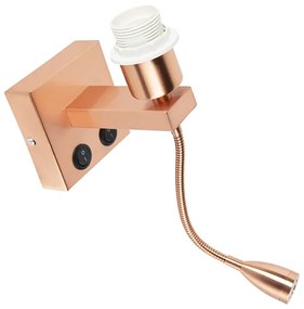 Moderne wandlamp koper met flexarm - Brescia Combi