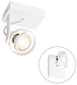 Moderne plafondSpot / Opbouwspot / Plafondspot wit draai- en kantelbaar GU10 50mm - Master Modern GU10 vierkant Binnenverlichting Lamp