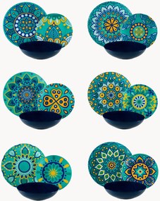 Serviesset Mandala Mediterraneo, 6 personen, 18-delig