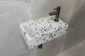 Saniclear Terrazzo fonteinset met rechte kraan in gunmetal