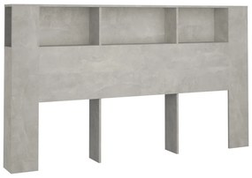 vidaXL Hoofdbordkast 180x18,5x104,5 cm betongrijs