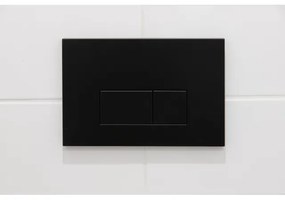 QeramiQ Push Metal Bedieningsplaat - voor Geberit UP320 inbouwreservoir - dualflush - rechthoekige knoppen - metaal zwart mat OUTLETSTORE