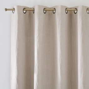 Verduisteringsgordijn in gewassen linnen met oogjes Onega
