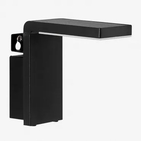 Luxore Aluminium Led Buitenwandlamp Op Zonne-energie Zwart - Sklum