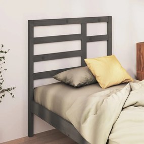 vidaXL Hoofdbord 106x4x104 cm massief grenenhout grijs