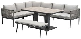 Garden Impressions Burela - Brugge lounge dining set 6-delig links - taupe