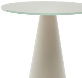 Kave Home Wilshire Ronde Bijzettafel Mat Glas Grijs 35 Cm - 35 X 35cm.