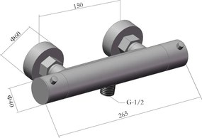 Saniclear Talpa thermostatische douchekraan chroom