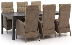 Intenso Fabrizi/Fidenza 220cm dining tuinset 7-delig verstelbaar
