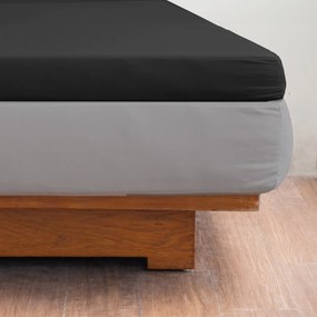 Hoeslaken Topper Luxor – Egyptisch katoen – 90×200 – zwart