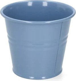 Bloempot, zink, zeeblauw, Ø11 cm